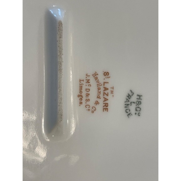 LIMOGES‎ France St. Lazare Haviland FLORAL THISTLE Serving Platter/Dessert Plat - Picture 4 of 11